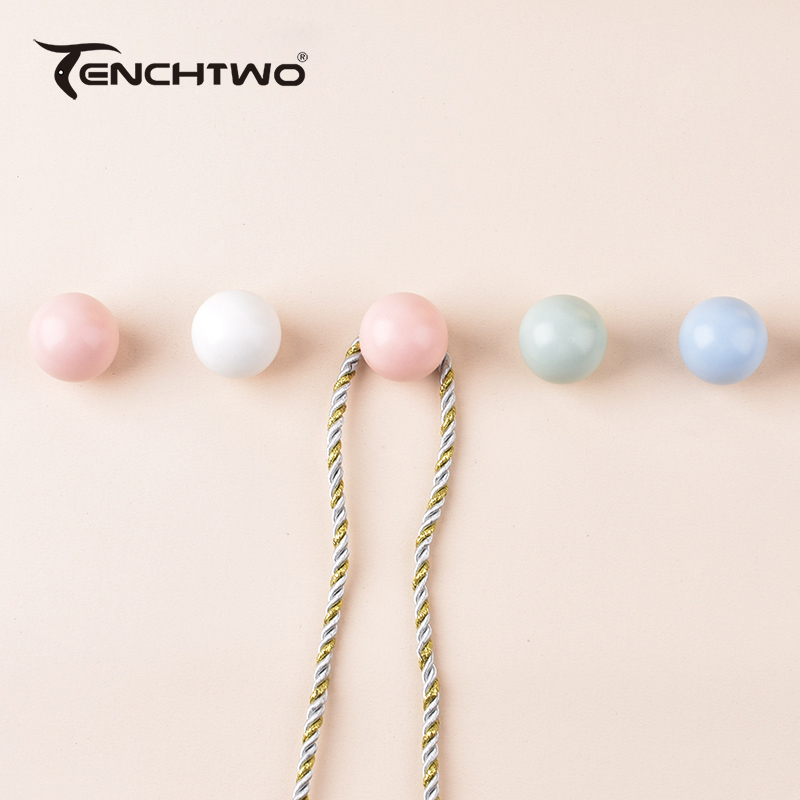 Furniture Joint Hardware - Round Ceramic Hook Clothes Hanger Hook