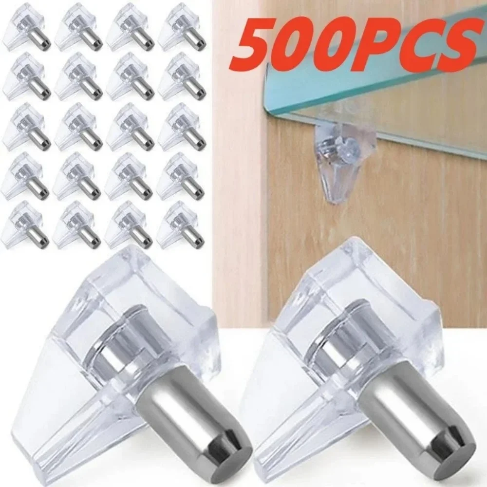 Shelf Peg Support - 500/200/50/10PCS Transparent Shelf Studs Pegs Metal
