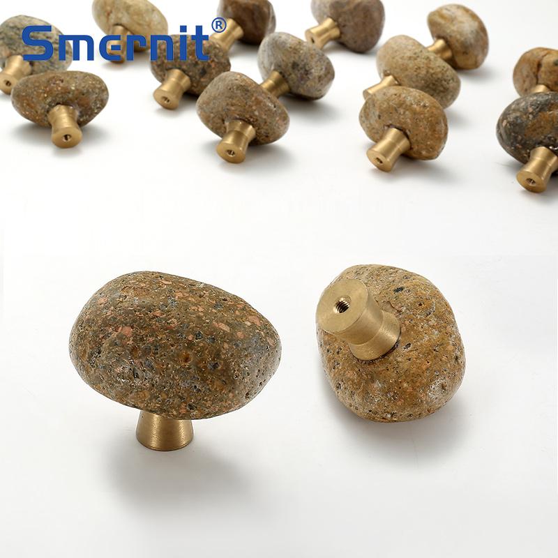 Unique Furniture Hardware - Natural Stone + Zinc Alloy Door