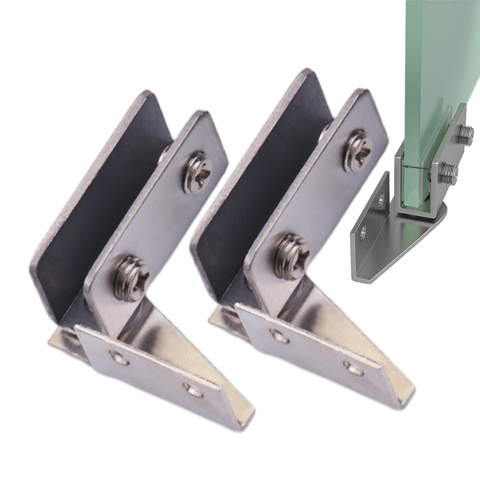 Furniture Rotating Hardware - 2pcs Non-Perforated Glass Door Hinges Display