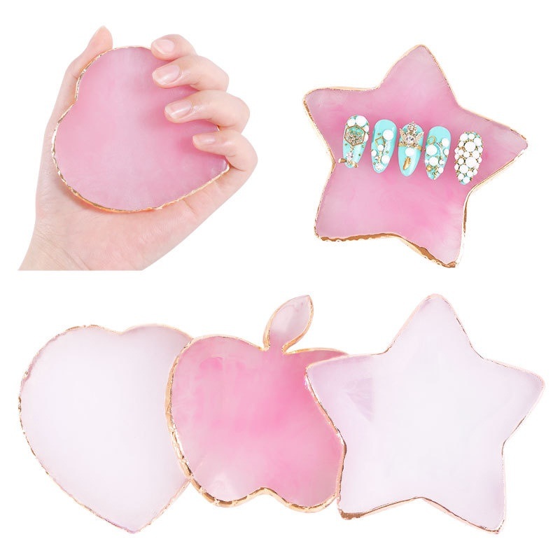 Furniture Hardware Nails - Resin Agate Stone Nail Art Palette