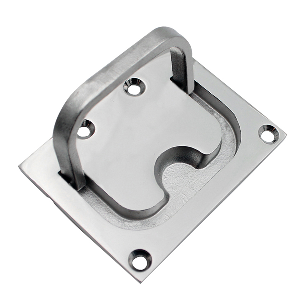 Furniture Hardware Supply - 76x55mm Boat Recessed Hatch Square Flush