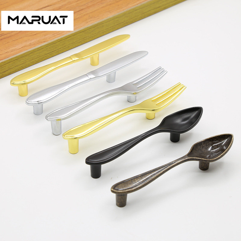 Unique Furniture Hardware - Creative Knife Spoon Fork Design Kitchen