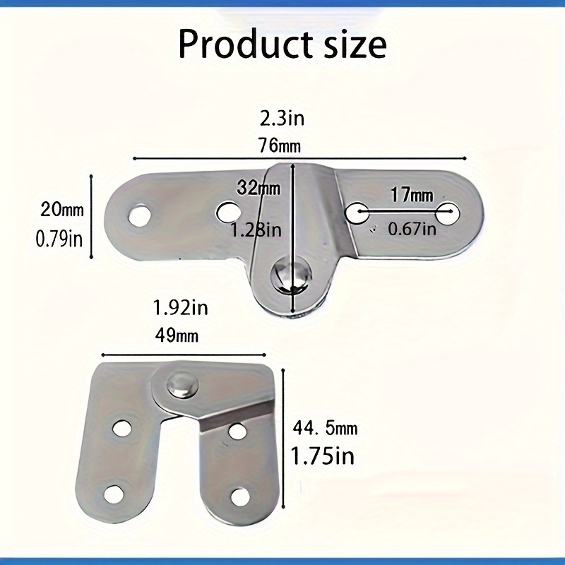 2PCS Ladder Folding Hinges Rot - Furniture Rotating Hardware 评论和价格