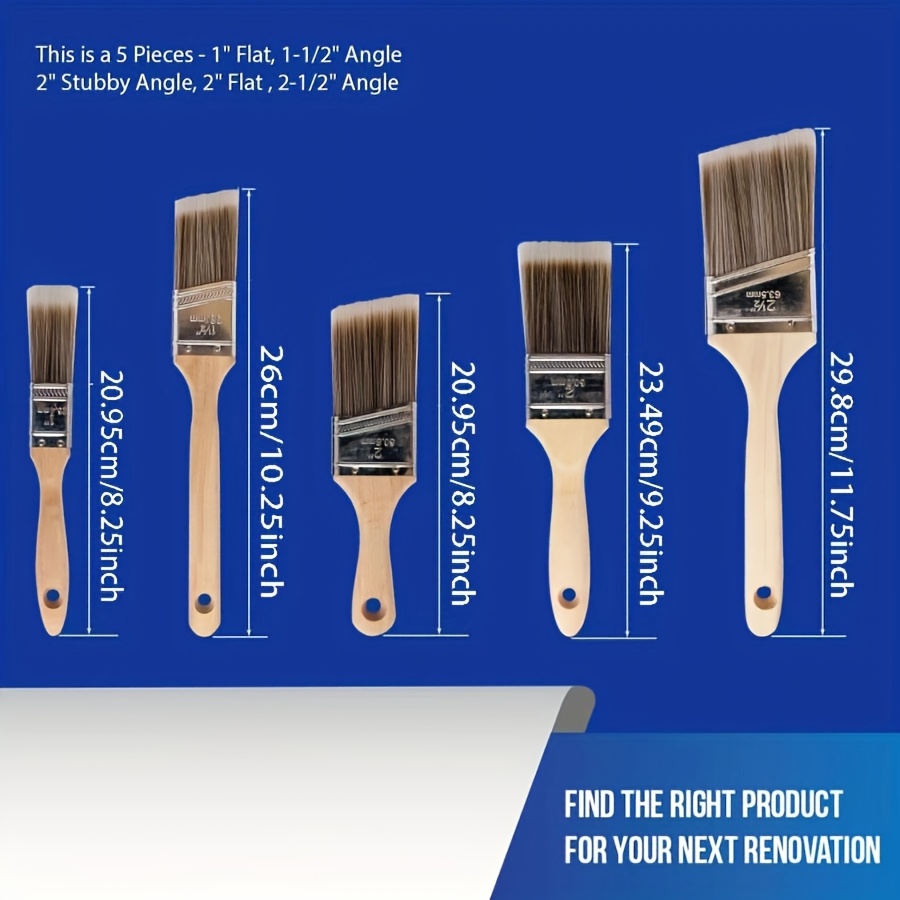 5Pcs High Quality Paint Brush  - Furniture Hardware Wood 评论和价格