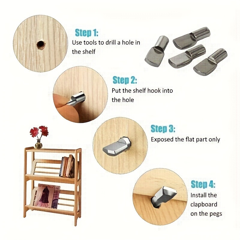 20/50Pcs Shelf Pins Pegs, 5mm  - Shelf Peg Support 评论和价格