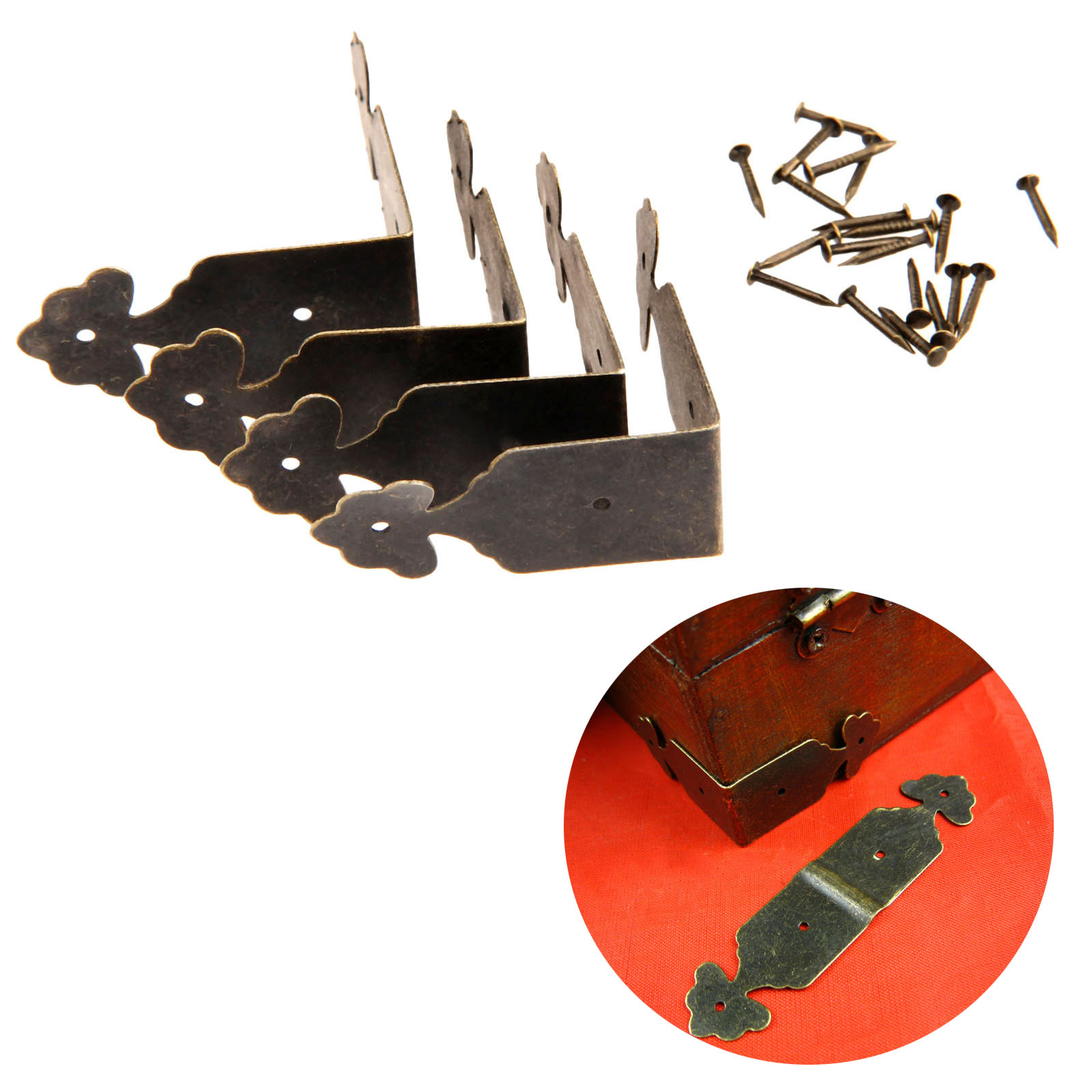 4pcs Decorative Corner Protect - Furniture Hardware Nails 评论和价格