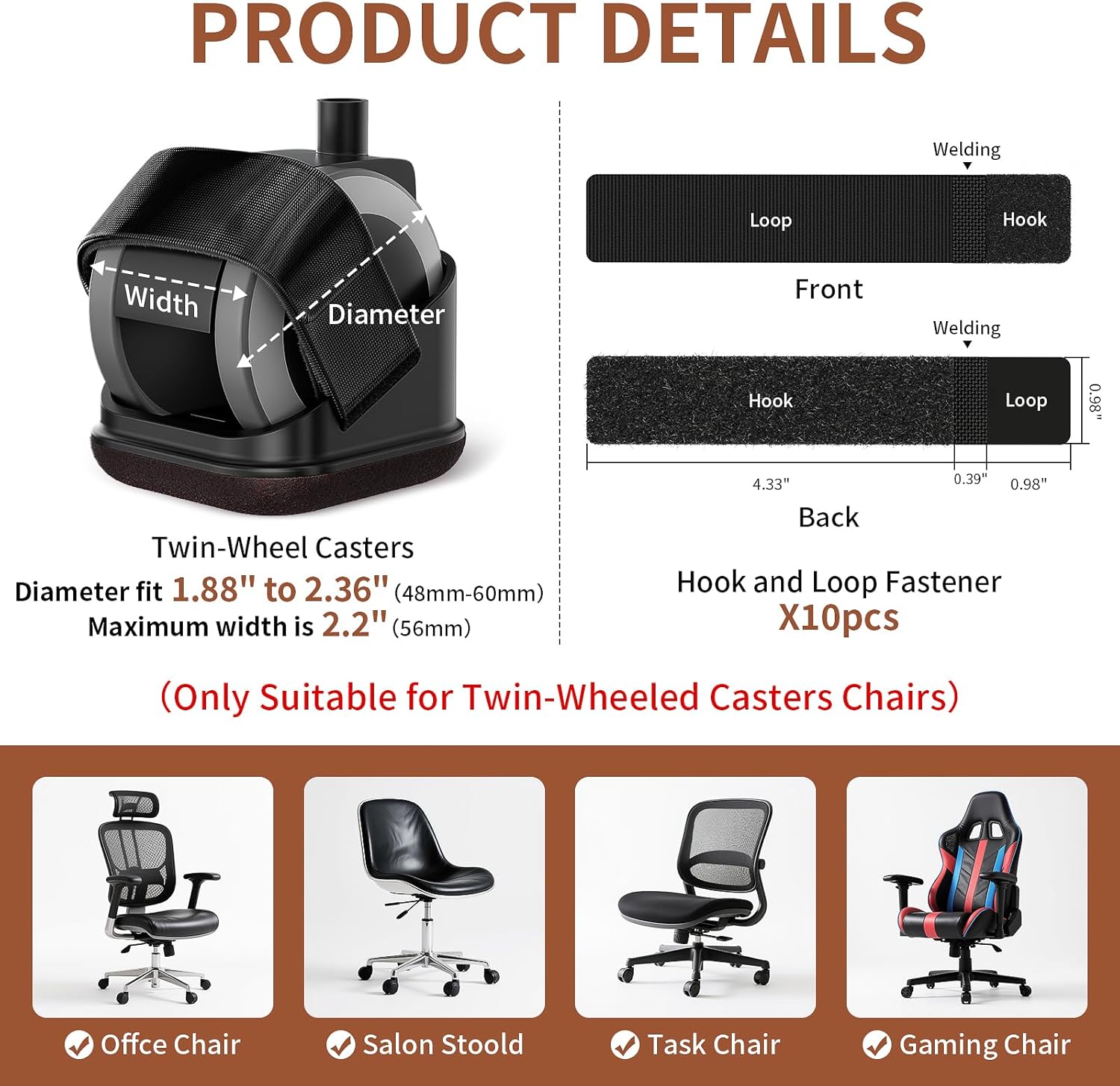 5PCS Chair Leg Protectors Offi - Furniture Hardware Legs 评论和价格
