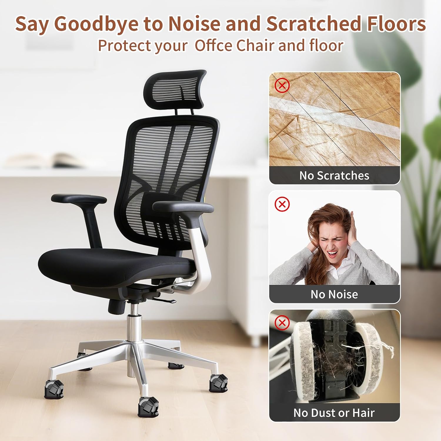 5PCS Chair Leg Protectors Offi - Furniture Hardware Legs 评论和价格