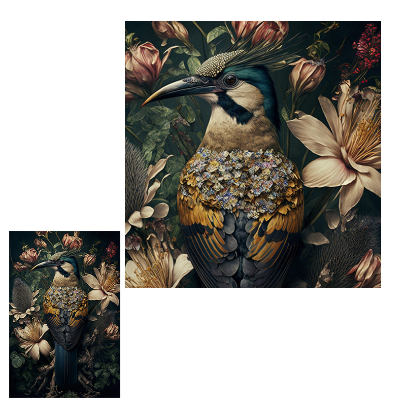 Retro Flower Bird Posters and  - Furniture Paradise & Hardware Ghaziabad Reviews 评论和价格