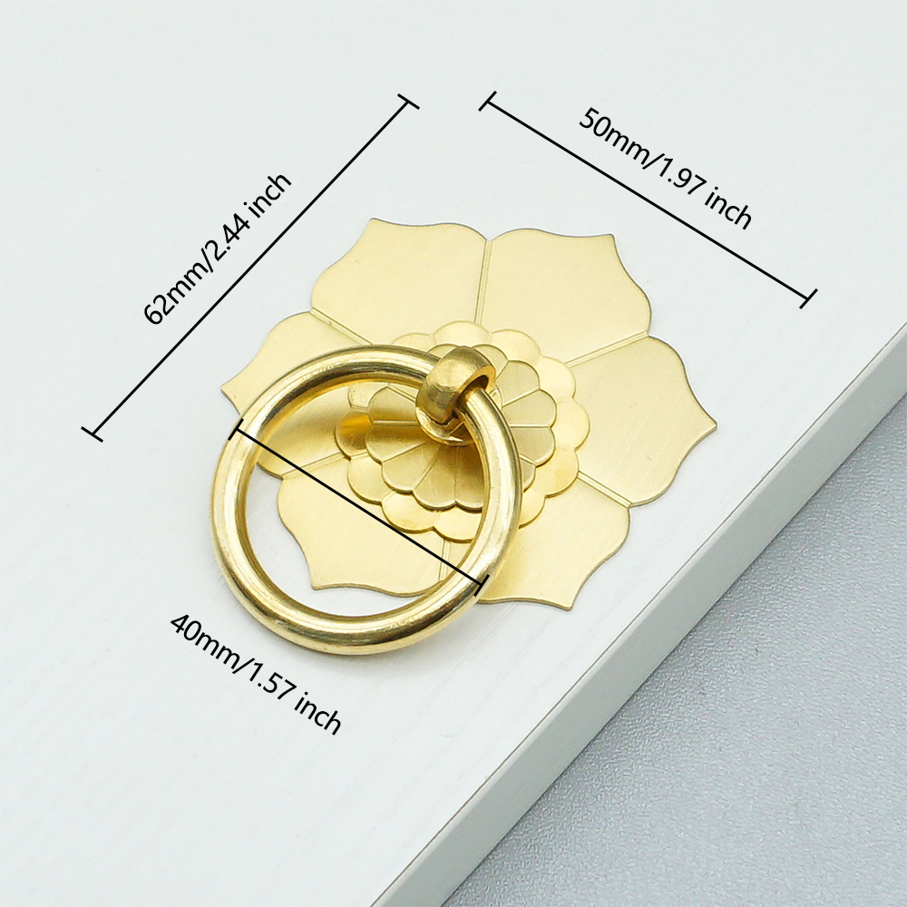 Floral Brass Cabinet Door Knob - Unique Furniture Hardware 评论和价格