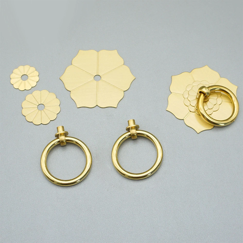 Floral Brass Cabinet Door Knob - Unique Furniture Hardware 评论和价格