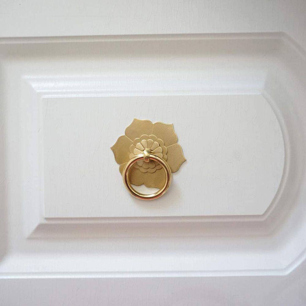 Floral Brass Cabinet Door Knob - Unique Furniture Hardware 评论和价格