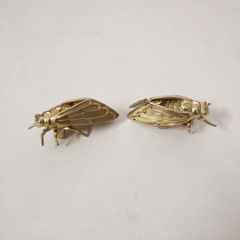 Brass Cicada Hardware Handle B - Unique Furniture Hardware 评论和价格