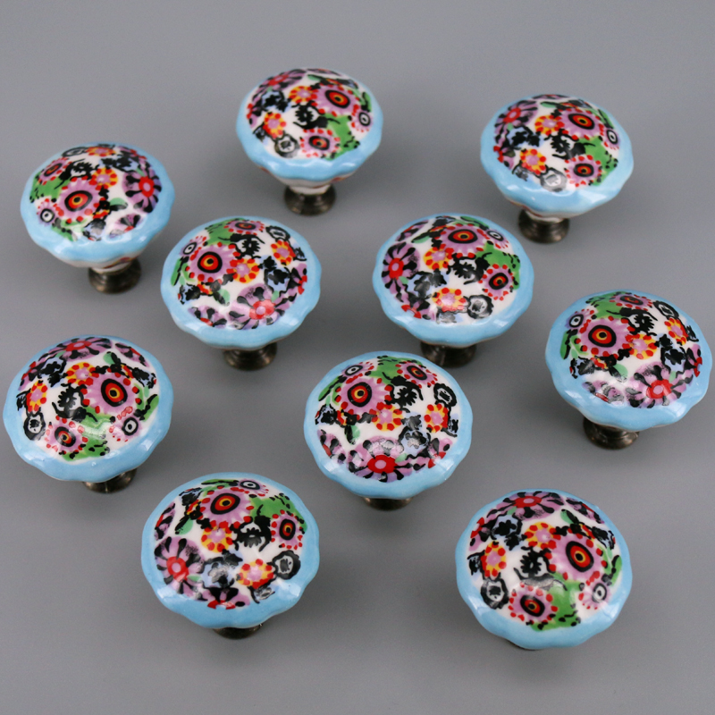 10PCS Colored Ceramic Knobs Un - Unique Furniture Hardware 评论和价格