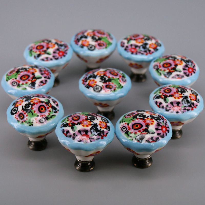 10PCS Colored Ceramic Knobs Un - Unique Furniture Hardware 评论和价格