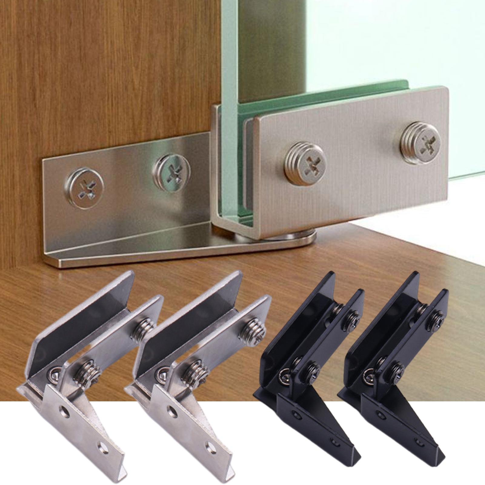 2pcs Non-Perforated Glass Door - Furniture Rotating Hardware 评论和价格