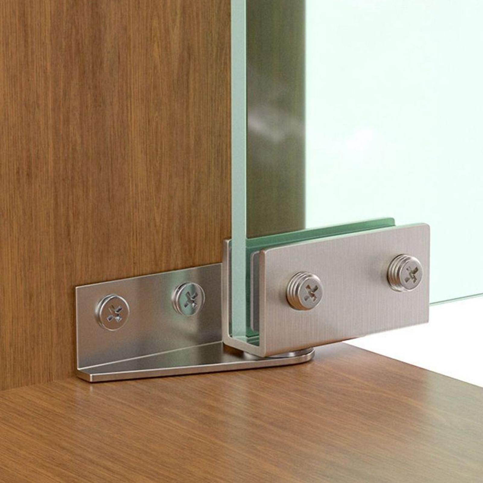 2pcs Non-Perforated Glass Door - Furniture Rotating Hardware 评论和价格