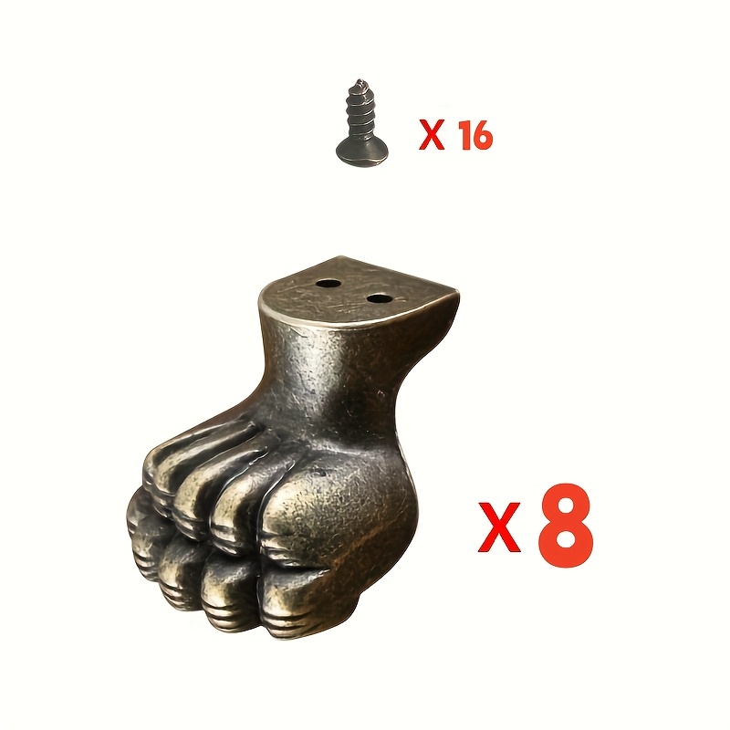 8pcs Antique Foot Brass Jewelr - Furniture Hardware Wood 评论和价格
