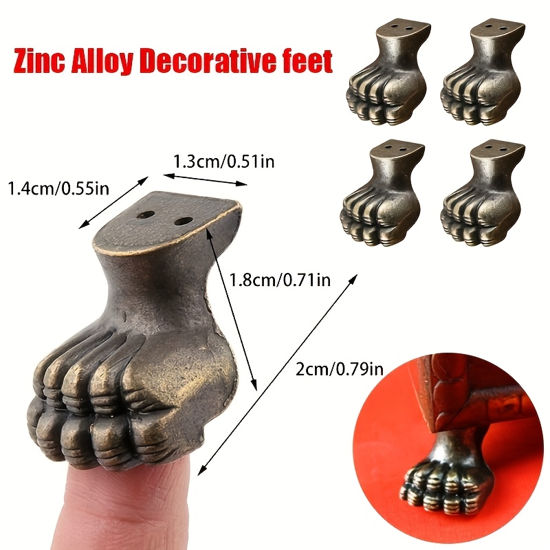8pcs Antique Foot Brass Jewelr - Furniture Hardware Wood 评论和价格