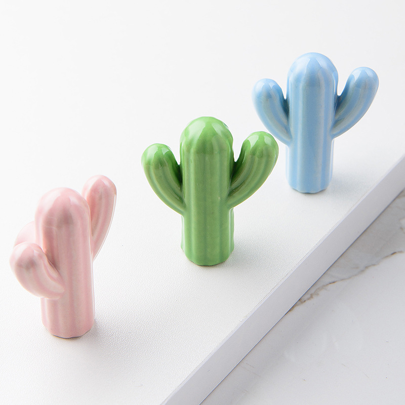 1/4pcs Colorful Ceramic Cactus - Unique Furniture Hardware 评论和价格