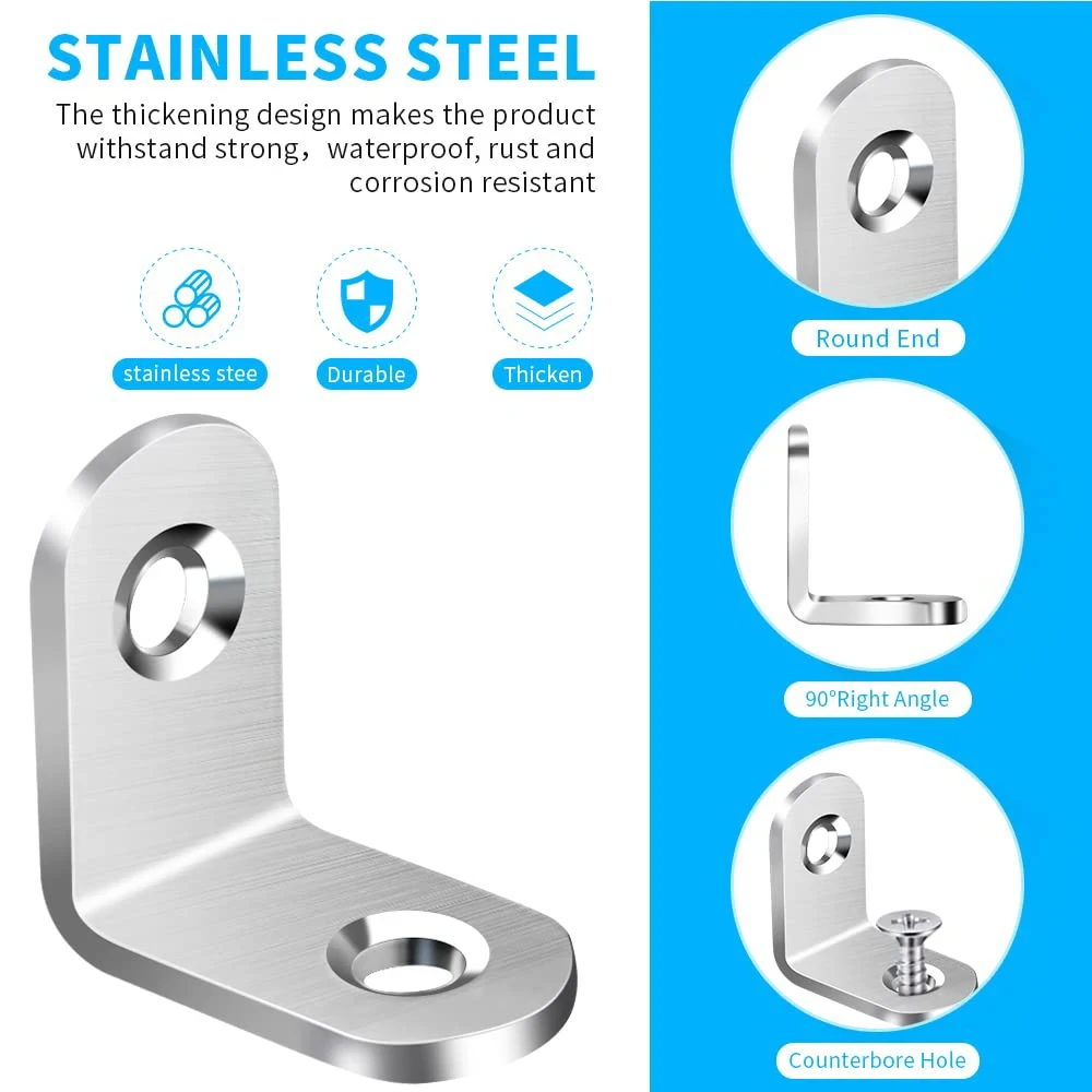Stainless Steel L Brackets Rig - Furniture Hardware Wood 评论和价格