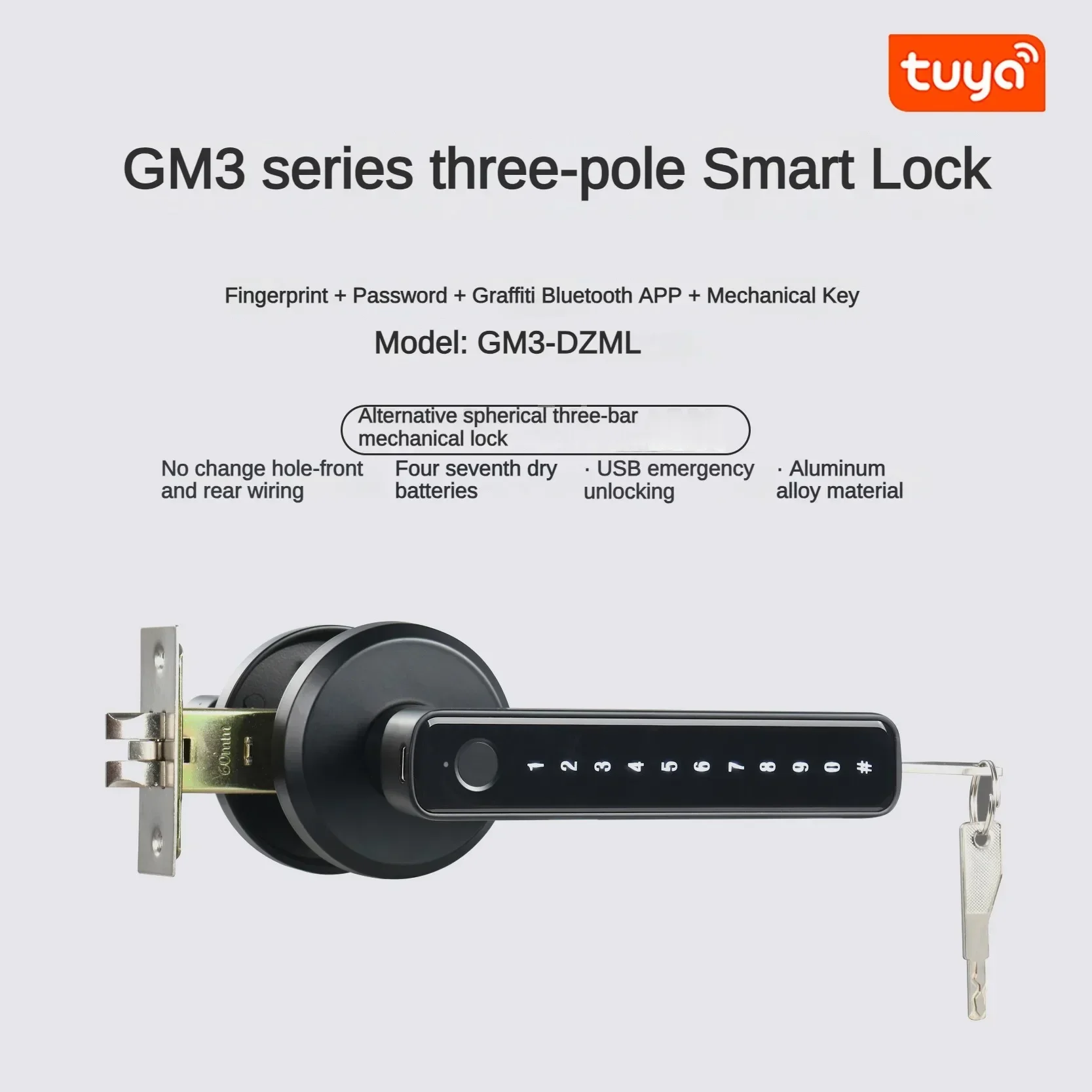 New Tuya Indoor Fingerprint Lo - Door Handle Bar 评论和价格