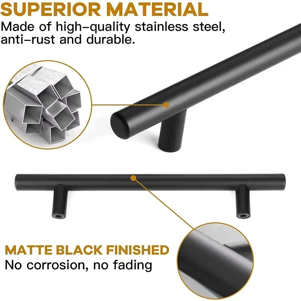 20 PCS Cabinet Pulls Matte Bla - Furniture Rotating Hardware 评论和价格