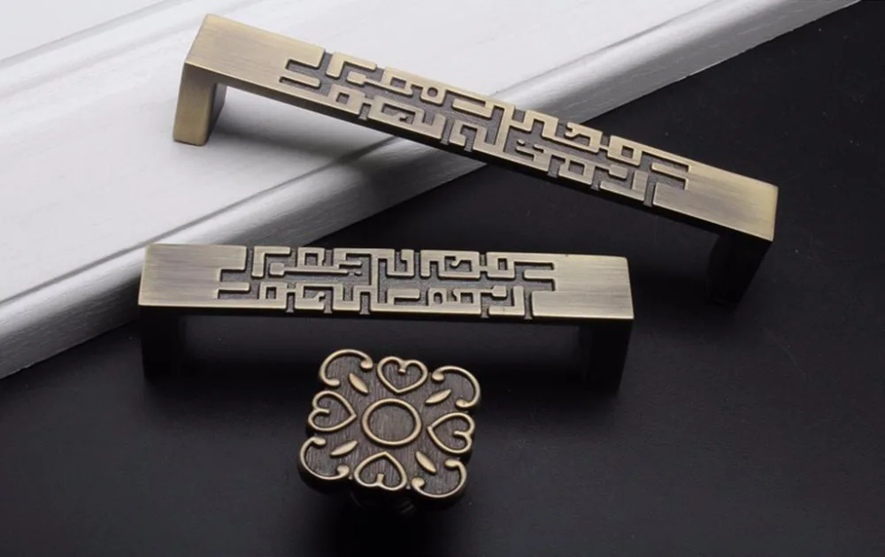 2 pcs Chinese Style Drawer Dra - Unique Furniture Hardware 评论和价格