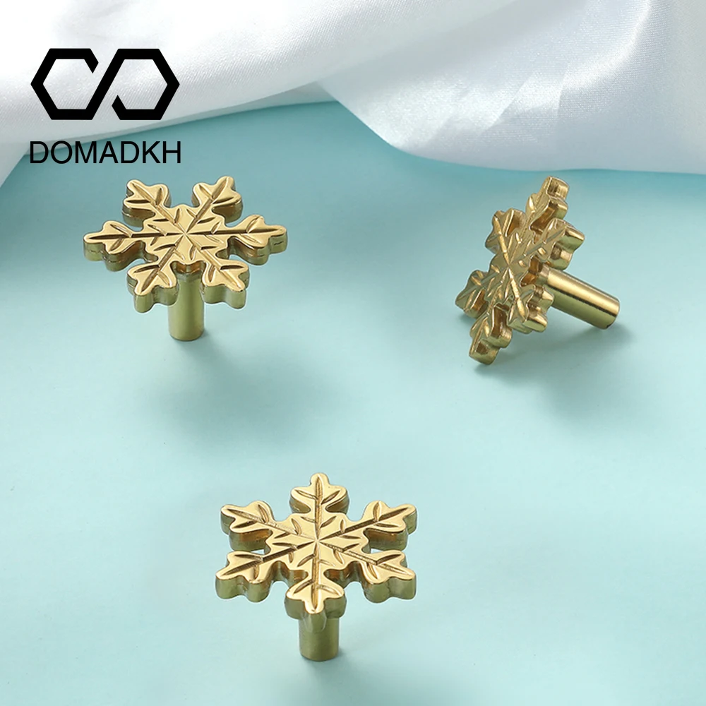 Snowflake Brass Cabinet Door K - Unique Furniture Hardware 评论和价格
