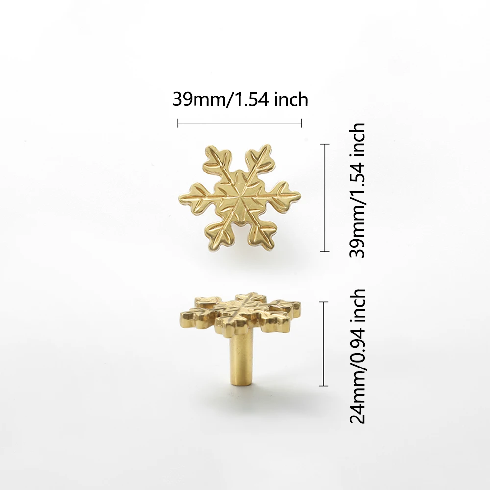 Snowflake Brass Cabinet Door K - Unique Furniture Hardware 评论和价格