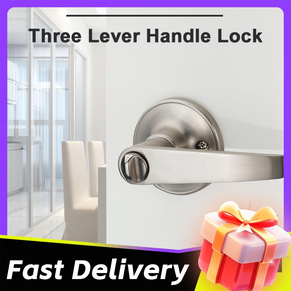 Door Lever Lock with 3 Keys En - Door Handle Bar 评论和价格