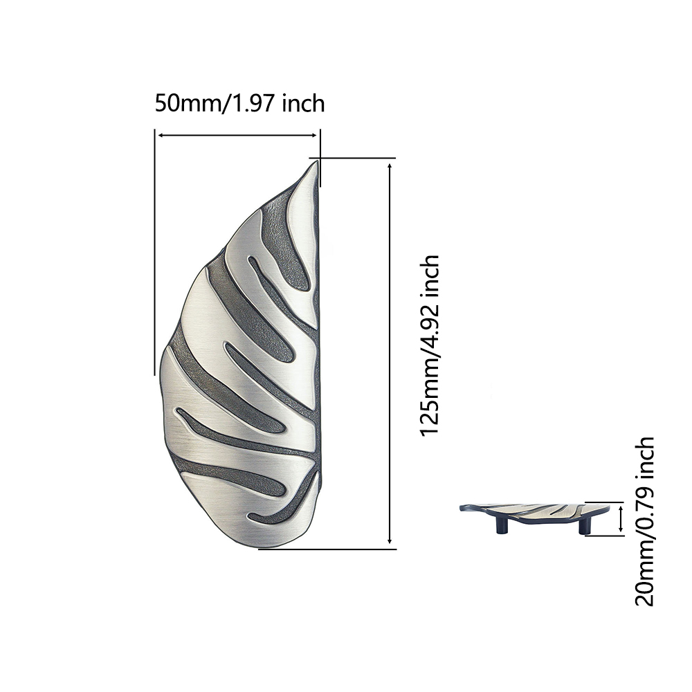 Zinc Alloy Monstera Leaf Cabin - Unique Furniture Hardware 评论和价格